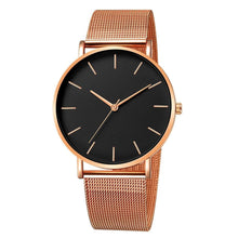 Load image into Gallery viewer, STEVVEX Women Watch Rose Gold  Style Women's Mesh Belt ultra-thin Fashion para Luxury Wrist Watches For Women and Girls
