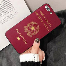 Load image into Gallery viewer, Fashion Passport Phone Case For Iphone 13 8 7 6 6s Plus X 5s Se 2020 Xr 11 12 Pro Xs Max Soft Cover Silicone Bumper Case
