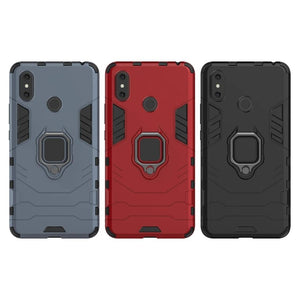 Hybrid Shockproof Case for Xiaomi Mi Max 3 Armor Ring Magnetic Car Holder Kickstand Hoslter For Xiaomi MiMax 2 Soft Bumper Cover