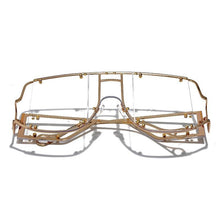 Load image into Gallery viewer, Luxury Modern NEW Fashion Square  Oversized and Big Frame Woman and Ladies SunglasseBrand Metal Rivet Trend Unique Female Eyewear Wth UV 400 Protection
