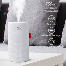 Load image into Gallery viewer, Wireless Air Humidifier USB Portbale Aroma Diffuser 2000mAh Battery Rechargeable Umidificador Essential Oil Humidificador Mist Maker
