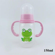 Load image into Gallery viewer, Unisex Baby 150/280ml Wide Mouth Soft Silicone Cover Straw Drinking Milk Bottle For Newborn Nursing Product With Handle
