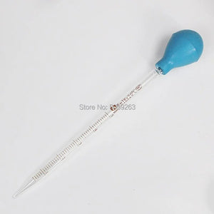 Glass Graduated Pipette Dropper Vol. 0.5ml/1ml/2ml/3ml/5ml/10mlTransfer Pipette with Rubber Head