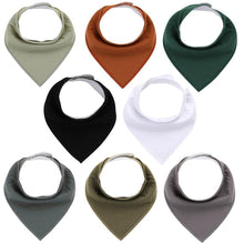Load image into Gallery viewer, 8PCS/SET Pack Baby Bandana Organic Absorbent Soft Cotton Drool Bibsfor Teething And Feeding Bib For Baby and Kids Feeding
