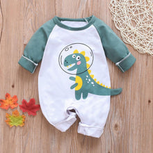 Load image into Gallery viewer, Long Sleeve Cartoon Star Print Romper Infant Elephant Pattern Jumpsuit Keep Warm Clothes For Girls And Boys Kids
