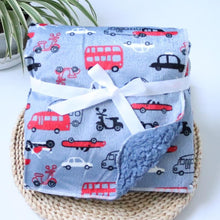 Load image into Gallery viewer, Baby Blankets New Layer Coral Fleece Infant Swaddle  Wrap Owl Printed Newborn Baby Bedding Blanket
