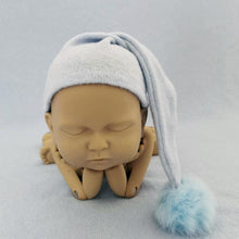 Load image into Gallery viewer, Modern Newborn Photography Props Knit Cap With Fur Ball For Newborn Baby Cap Great For Photo Studio Photography Props Cap Beanie Baby
