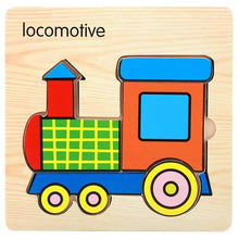 Load image into Gallery viewer, 3D Wooden Children Interesting Puzzle Toys With Animals and Cars Exellent Puzzles Intelligence Kids Early Educational Toys For Children
