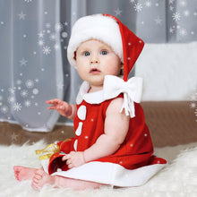 Load image into Gallery viewer, Christmas Princess Dress and Bowknot Hat Outfits Newborn  Perfect Gift For Baby Girl
