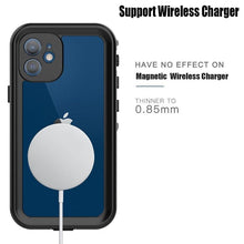 Load image into Gallery viewer, Waterproof For iPhone 14 13 12 11 Pro Max Case Red Clear Cover Diving Underwater Swim Outdoor Sports Built-in Screen Protector Full Body Heavy Duty Protective Cover for iPhone
