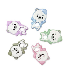 Load image into Gallery viewer, Silicone Bear Baby Teethers Silicone Beads Baby Pacifier Clips Teething Toys Clip Nipple Clasps For Baby Boys And Girls
