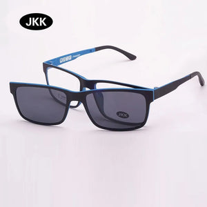 Ultra-Light Tungsten Titanium Eyeglasse Frame With Magnet Clip On Myopia Glasses Polarized Sunglasses 3D Lens Night Vision jkk80