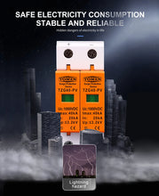 Load image into Gallery viewer, TOMZN SPD DC 1000V 800V 600V 500V 20KA~40KA House Surge Protector Protective Low-voltage Arrester Device
