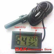 Load image into Gallery viewer, Mini Digital LCD Convenient Temperature Sensor Humidity Meter Indoor Hygrometer Portable Gauge Fridge Thermometer Wire 2M
