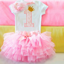 Load image into Gallery viewer, New 1st Birthday Tutu Baby Infant Christening Cake Dresses for Party Kids 1 Year Baby Girl For  Birthday Party
