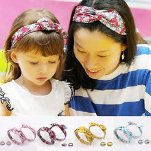 Load image into Gallery viewer, Modern Mother &amp; Daughter Rabbit Ears Bow Hair Bands Cloth Headband Bowknot Headwear Bow
