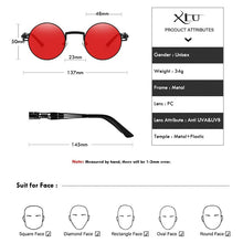 Load image into Gallery viewer, XIU Luxury Metal Sunglasses Men Round Sunglass Steampunk Coating Glasses Vintage Retro Lentes Oculos of Male Sun glasses
