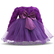 Load image into Gallery viewer, Luxury Designer Handmade Pink Dress for First Birthday Party Girl Baby Clothing Ball Toddler Girls Dress
