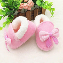 Load image into Gallery viewer, Winter Newborn Infant Baby Girls Boys Shoes Bow-knot Fur Ankle Length Autumn Warm Snow Boots 0-18M Babies
