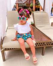 Load image into Gallery viewer, Baby Girl Clothes Splice Bodysuit Jumpsuit Playsuits Ruffled Outfit Summer Backless Sunsuit For Girls In Modern Style
