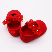 Load image into Gallery viewer, Baby First Walker Shoes Kids Girls Baby Party Ballerina Shoes Infant 3D Flower Rhinestone Shoes In Modern Design
