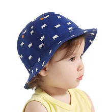 Load image into Gallery viewer, Lovely Baby Hat Soft Cotton Bucket Hat For Baby Boys and Girls Cartoon Bear Star Prints Cap Kids Fishing Hat
