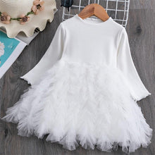 Load image into Gallery viewer, Modern Winter Flower Long Sleeve Smash Cake Baby Girls Dress For 1-5 Year Little Princess
