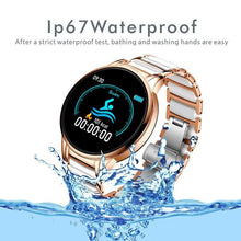 Load image into Gallery viewer, New Ceramic Smart Sport Fitness Watch For Women With Heart Rate Blood Pressure Monitor For Android and  IOS Sistems Sport Multifunctional Steel Belt Smartwatch

