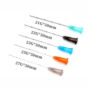 Disposable Fine Micro Cannula For Filler Injection 18G 21G 22G 23G 25G 27G 30G Plain Ends Notched Endo Blunt-tip Needles ,10sets