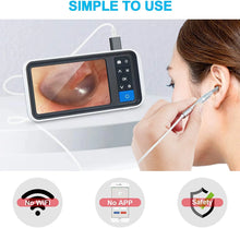 Load image into Gallery viewer, Otoscope 4.5&quot; Screen  Camera 1080P HD 3.9mm Ent Endoscope Digital Medical Ear Inspection Scope Visual Earwax Removal Tool
