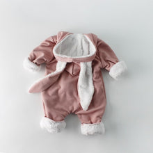Load image into Gallery viewer, Winter Baby Rompers Newborn Boys Girls Clothes Rabbit Ear Hooded Jumpsuit infant In Luxury Rabbit Design
