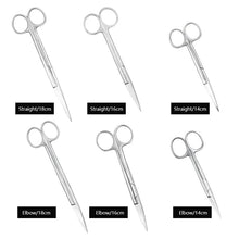 Load image into Gallery viewer, 14cm/16cm/18cm Medical Stainless Steel Veterinary Surgical Scissors Straight Curved Tip Head Pet Animals Farming Tools
