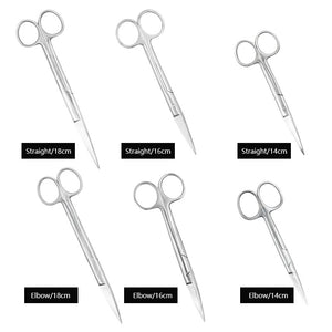 14cm/16cm/18cm Medical Stainless Steel Veterinary Surgical Scissors Straight Curved Tip Head Pet Animals Farming Tools