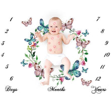 Load image into Gallery viewer, Cartoon Pattern  Baby Photo Props Background Blankets Play Mats Backdrop Cloth Calendar Photo Accessories Blanket For Baby
