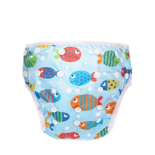 Load image into Gallery viewer, Baby Reusable Swimming Diapers Cartoon Swimwear Children Adjustable Summer Nappy Pants Diaper for Babies
