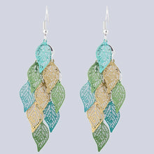 Load image into Gallery viewer, Ethnic Nine-Leaf Drop Earrings – Bohemian Dangle Jewelry for Women
