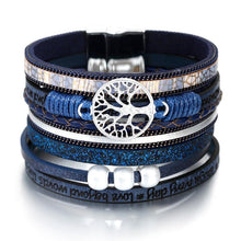Load image into Gallery viewer, Handmade Luxury Fashion Modern Amazing Charm Pearl Life of tree Leather Bracelets For Women And Man
