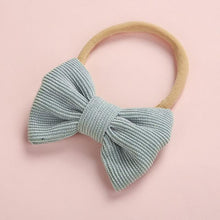 Load image into Gallery viewer, Baby Headband Bow Headbands For Girl Corduroy Head Band Thin Nylon Hairband Newborn Kids Hair Accessories Bow For Kids
