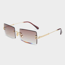Load image into Gallery viewer, Fashion Rimless  Women Trendy Small Rectangle Sunglasses With High Quality metal frame And UV400 Protection
