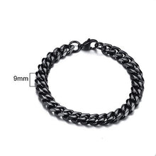 Load image into Gallery viewer, Men's Bracelet Curb Cuban Link Chain Stainless Steel Mens Womens Bracelets Bangle Gold Tone No Fade
