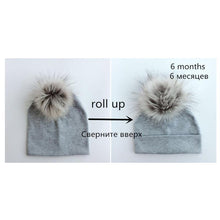 Load image into Gallery viewer, Newborn Kids Cotton Hats Cap With Pom Children's Hat Boy Accessories Toddler Caps
