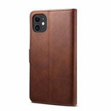 Load image into Gallery viewer, Luxury Red Leather Magnetic Flip Case For Iphone 14 12 13 11 11 Pro Max Xr Xs Max X  Wallet Cover For iphone Leather Wallet Case Card Slots Kickstand Magnetic Buckle Flip Phone Cover
