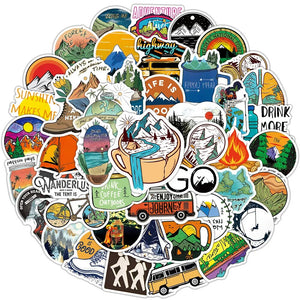 10/30/50PCS Outdoor Travel Landscape Graffiti Stickers Car Bike Travel Luggage Guitar Laptop Waterproof Classic Toy Cool Sticker