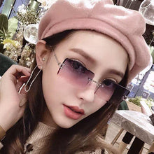Load image into Gallery viewer, Fashion Rimless  Women Trendy Small Rectangle Sunglasses With High Quality metal frame And UV400 Protection
