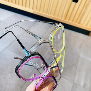 Oversized Sunglasses Women Fashion Sun Glasses For Women Brand Designer Vintage Glasses Men Square Sunglasses Men Metal Eyewear