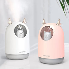 Load image into Gallery viewer, Home Appliances USB Humidifier 300ml Cute Pet Ultrasonic Cool Mist Aroma Air Oil Diffuser Romantic Color LED Lamp Humidificador
