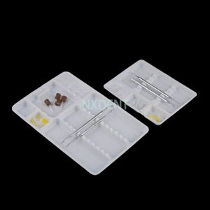 5pcs Dental Disposable Oral Package Mouth Mirror Tweezer Probe Instrument Box Disposable Plastic Dentist Tray  2size for Choose