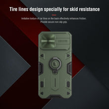 Load image into Gallery viewer, Slide Camera Lens Cover And Kickstand Ring Holder Heavy Duty Case iPhone 13 Pro Max Case iPhone 13 Mini Case With Ring Stand Camera Protection Slide Cover
