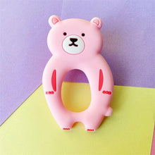 Load image into Gallery viewer, 4pcs  Bear Silicone  Teether Baby Teething Toys Chewable  Cartoon Animal Shape Baby Products Nursing Gift
