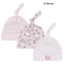Load image into Gallery viewer, Printed Baby Hats &amp; Caps For Newborn Baby Accessories In Elegant Modern Design Set Of 3PCS For Baby Kids
